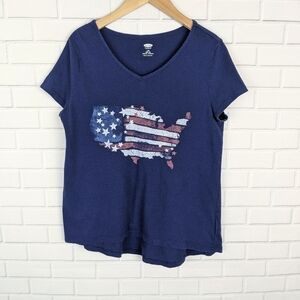 Old Navy Navy Blue V-neck T-shirt Tee Top
Large